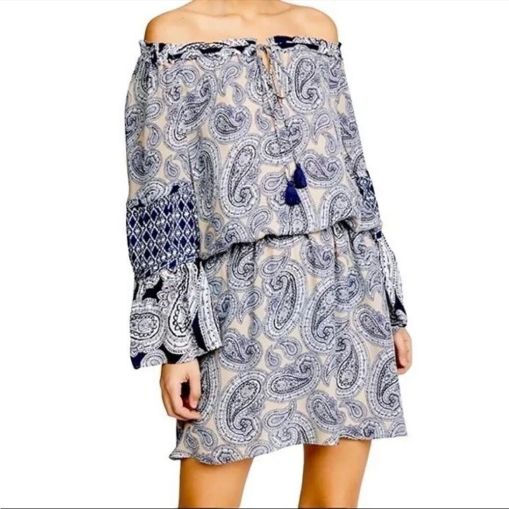 Ramy Brooke silk paisley mini dress sz M